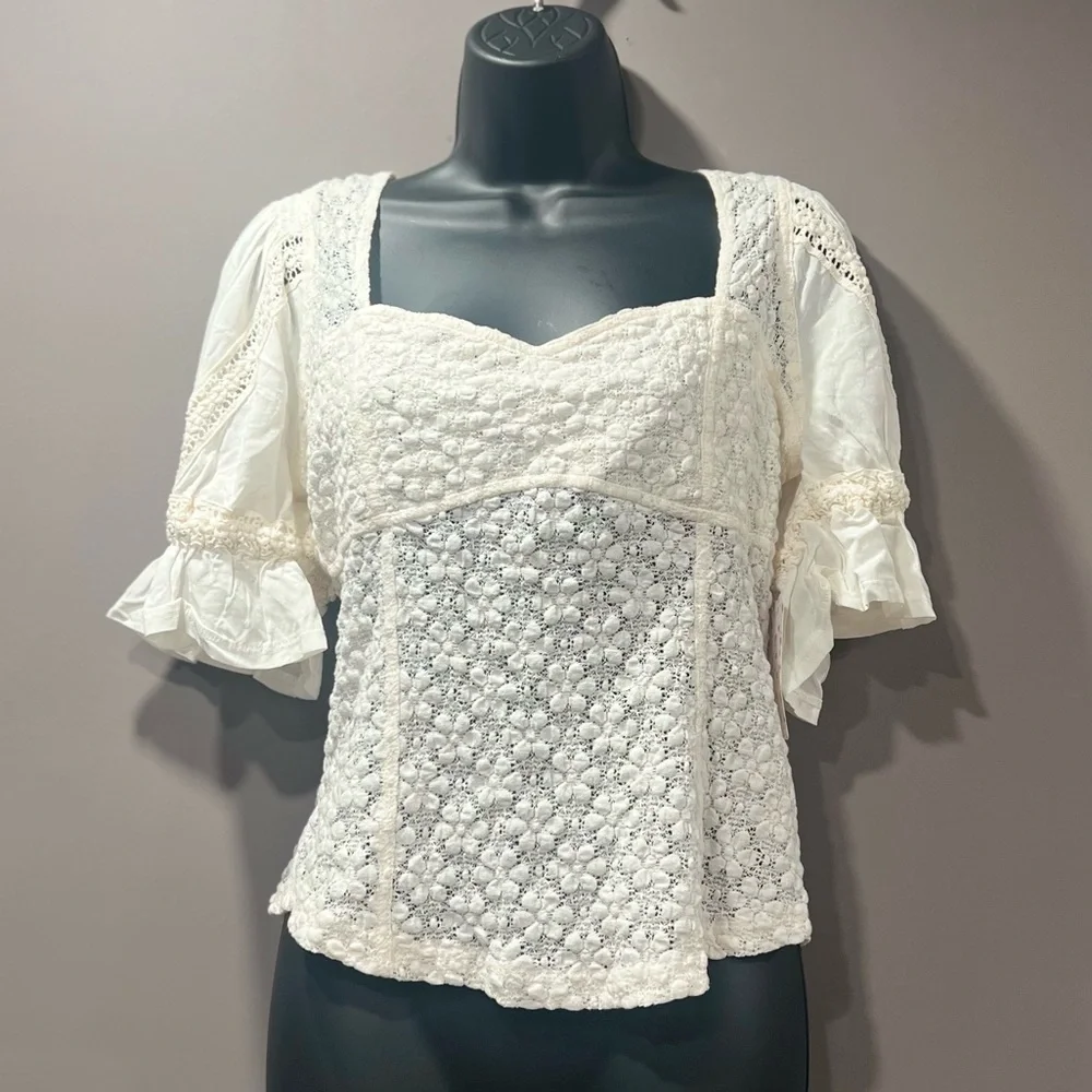 𐙚⋆˚✿˖° FREE PEOPLE Spring Fling Top Ivory NWT Boho Bustier 𐙚⋆˚✿˖° - Picture 5 of 11